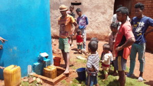 Rainwater collection and cleaning tanks in Madagscar